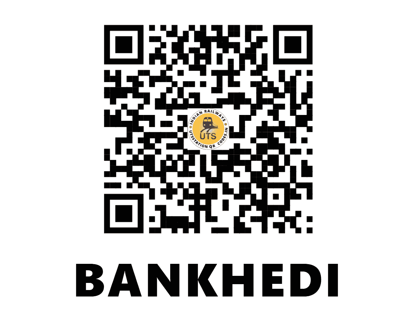 UTS QR Code for BANKHEDI - BKH - WC (MADHYA PRADESH)